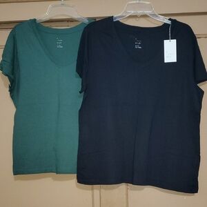 a new day Women's Short Sleeve Tees - Black and Green